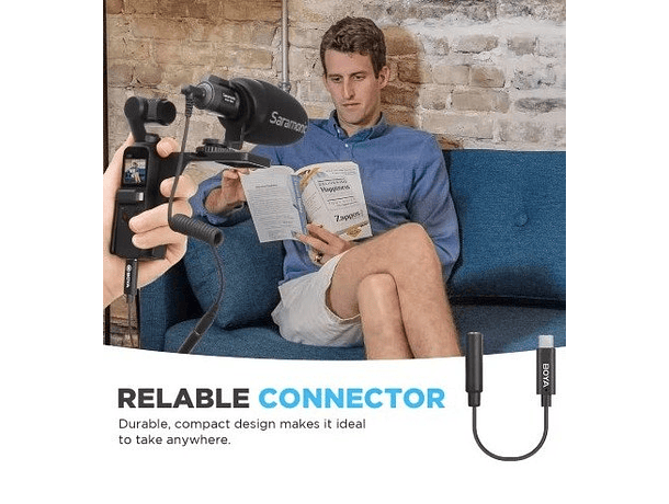 Adaptador de Audio Boya BY-K6 TRS Hembra de 3,5 mm a USB-C