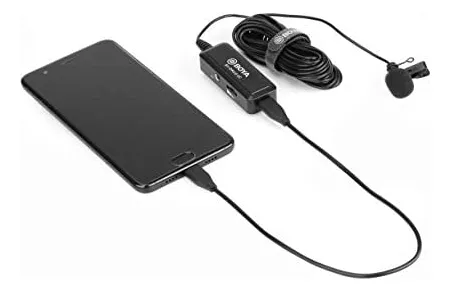 Micrófono Lavalier Omnidireccional Digital Boya con Conexión USB-C y USB 2