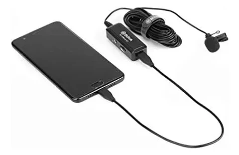Micrófono Lavalier Omnidireccional Digital Boya con Conexión USB-C y USB