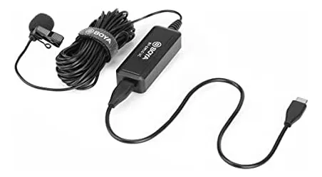 Micrófono Lavalier Omnidireccional Digital Boya con Conexión USB-C y USB 3