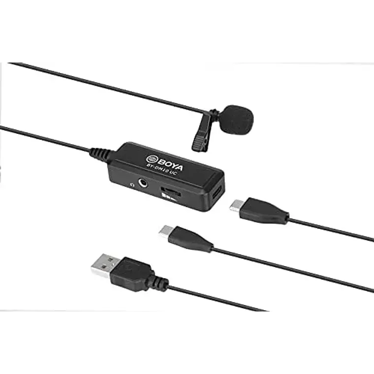 Micrófono Lavalier Omnidireccional Digital Boya con Conexión USB-C y USB 4
