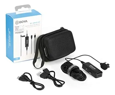 Micrófono Lavalier Omnidireccional Digital Boya con Conexión USB-C y USB 6