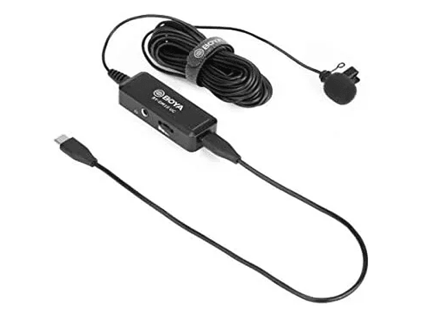Micrófono Lavalier Omnidireccional Digital Boya con Conexión USB-C y USB