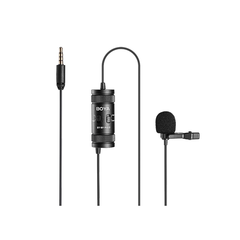 Micrófono Lavalier Condensador Omnidireccional Boya BY-M1 Pro II con Conector TRRS y Cable de 6 Metros 7
