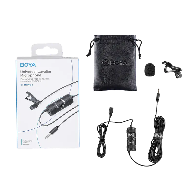 Micrófono Lavalier Condensador Omnidireccional Boya BY-M1 Pro II con Conector TRRS y Cable de 6 Metros 9