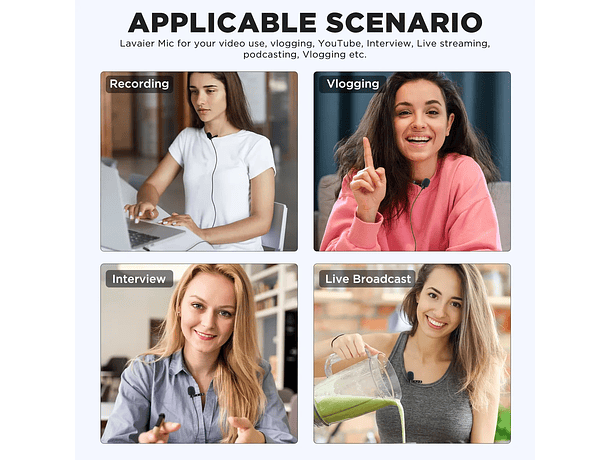 Micrófono Lavalier Condensador Omnidireccional Boya BY-M1 Pro II con Conector TRRS y Cable de 6 Metros