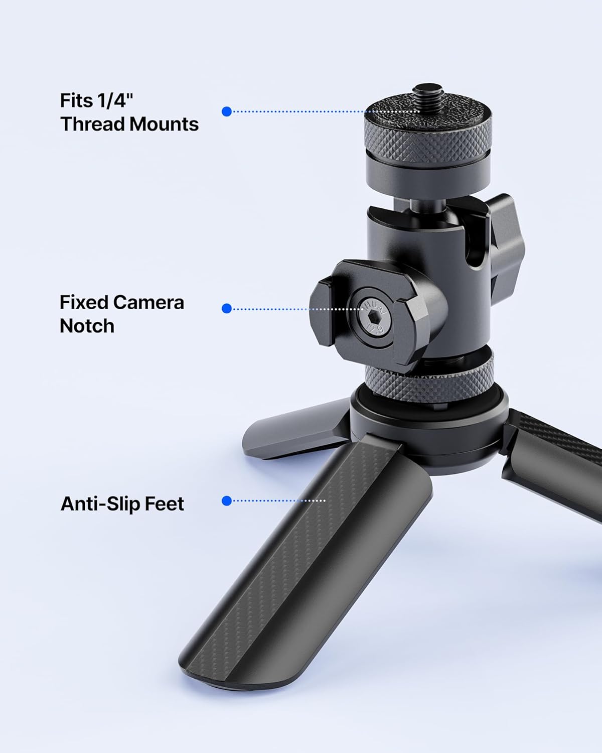 Soporte de Trípode de Escritorio Boya para Micrófono con Patas Antideslizantes 6
