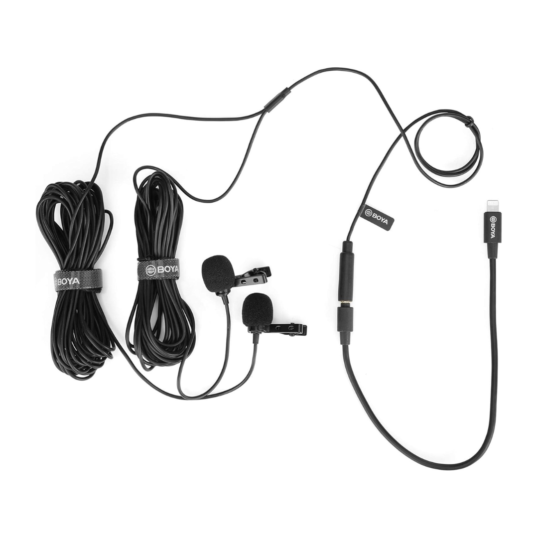Micrófonos Lavalier Condensador Omnidireccional Boya BY-M2D 2