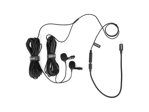 Micrófonos Lavalier Condensador Omnidireccional Boya BY-M2D