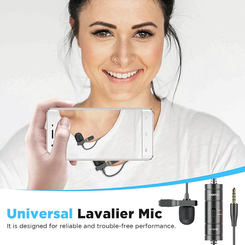 Micrófono Lavalier Condensador Omnidireccional Boya BY-M1S
