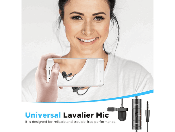 Micrófono Lavalier Condensador Omnidireccional Boya BY-M1S
