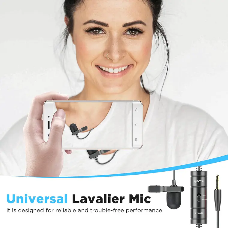 Micrófono Lavalier Condensador Omnidireccional Boya BY-M1S 2