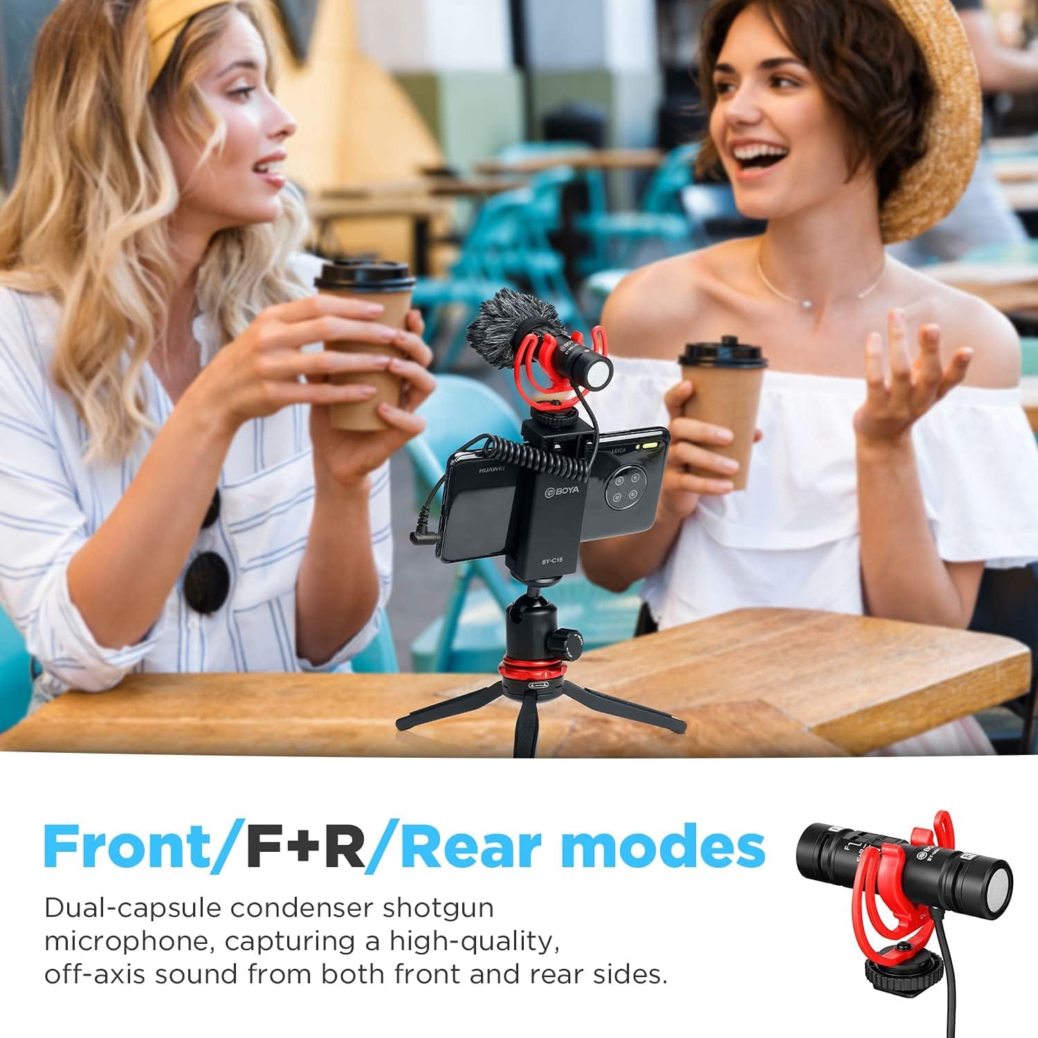 Micrófono Condensador de Doble Cápsula Boya MM1 Pro 4