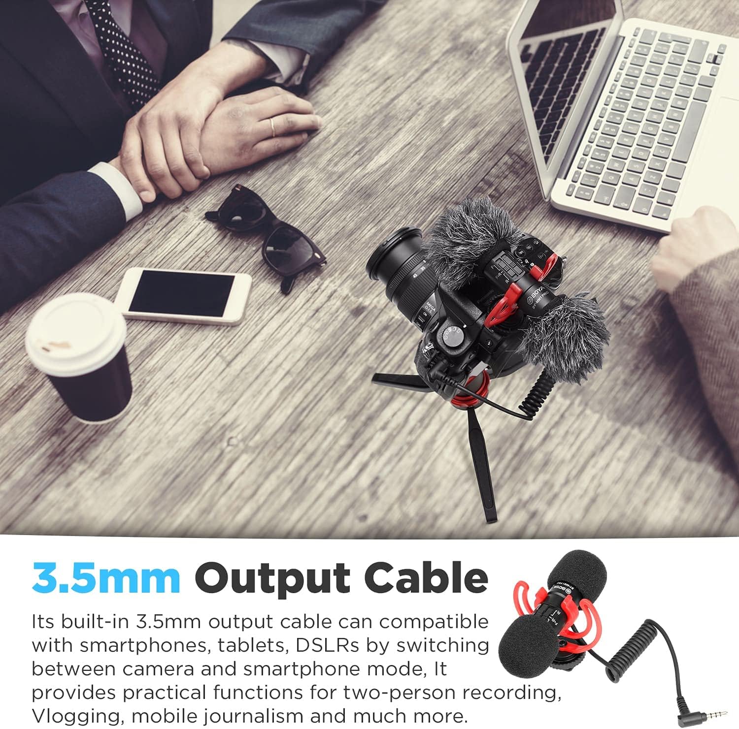 Micrófono Condensador de Doble Cápsula Boya MM1 Pro 2