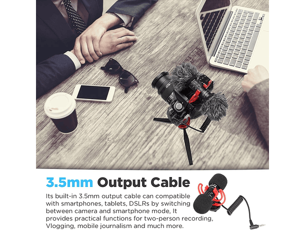 Micrófono Condensador de Doble Cápsula Boya MM1 Pro