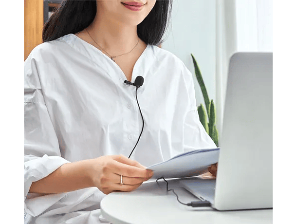 Micrófono Lavalier USB Boya BY-LM40 con Cable de 4 Metros Negro