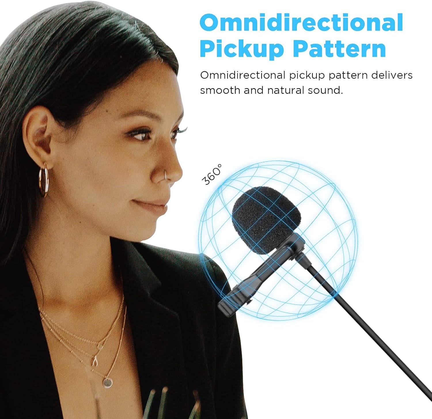 Micrófono Lavalier USB Boya BY-LM40 con Cable de 4 Metros Negro 5