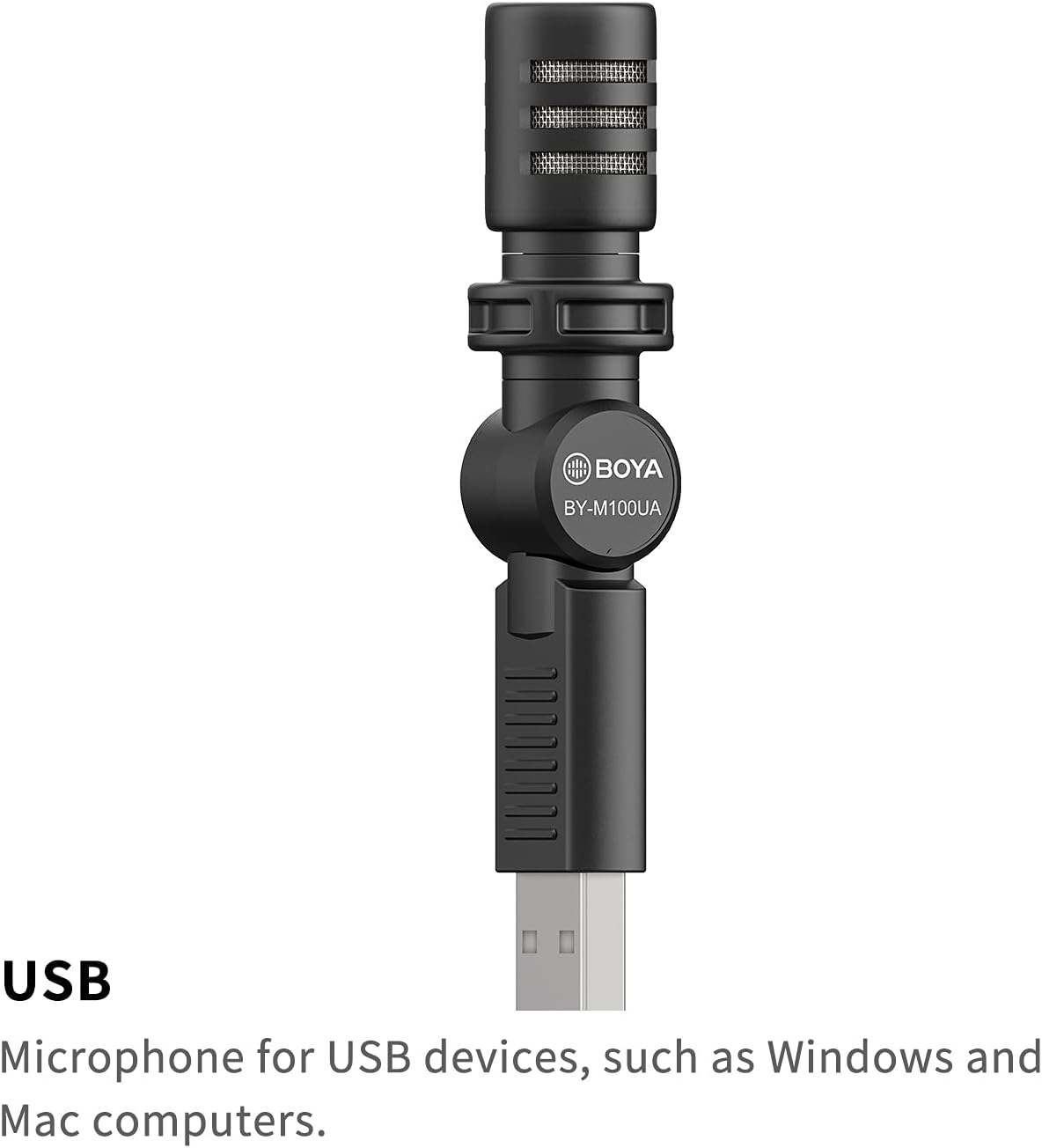 Micrófono Shotgun USB-A Boya BY-M100UA Mini Plug & Play 4