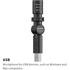 Micrófono Shotgun USB-A Boya BY-M100UA Mini Plug & Play 4