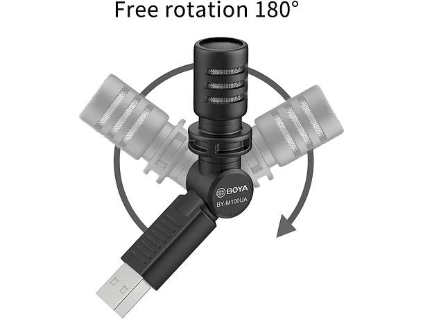 Micrófono Shotgun USB-A Boya BY-M100UA Mini Plug & Play