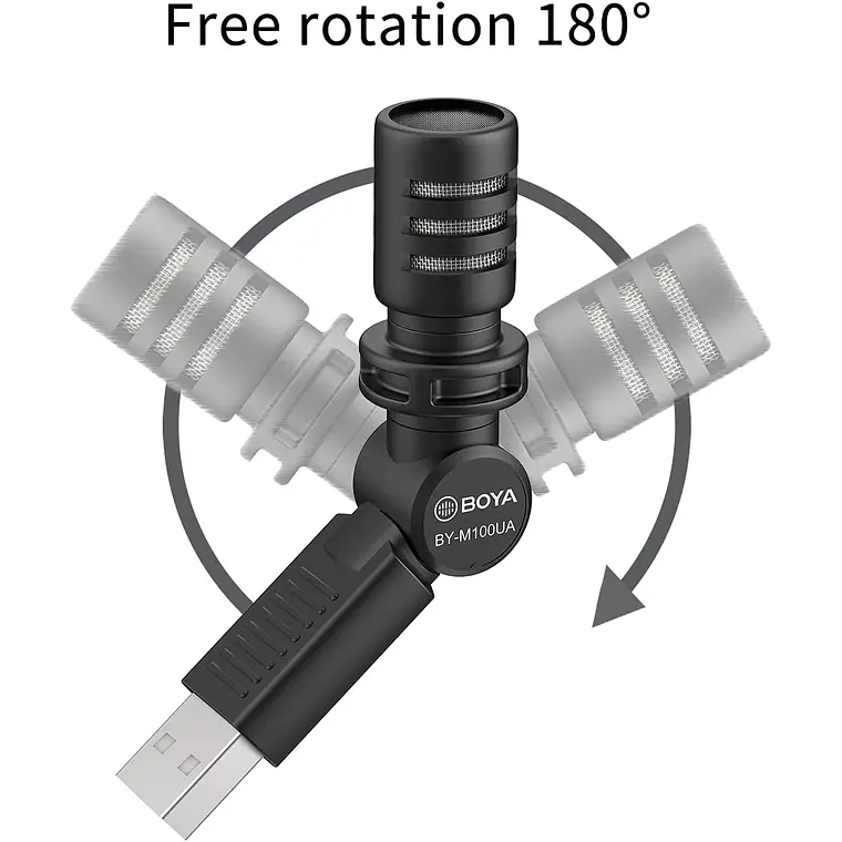 Micrófono Shotgun USB-A Boya BY-M100UA Mini Plug & Play 2