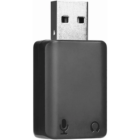Adaptador de Audio Boya BY-EA2 USB a 3,5 mm con Salida para Audífono y Micrófono