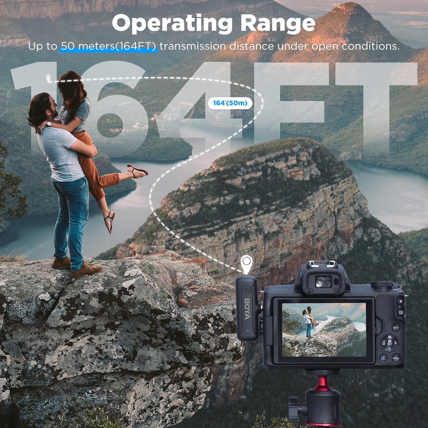 Micrófono Inalámbrico Mini Boya de 2,4 GHz con Conector TRS de 3,5 mm 3