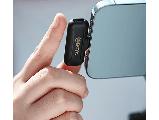 Micrófono Inalámbrico Boya con Conector Lightning y Alcance de 50 Metros