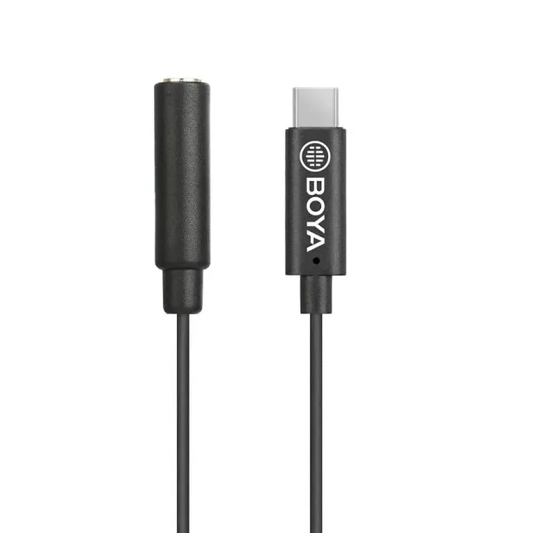 Cable Adaptador Boya TRRS Hembra de 3,5 mm a USB-C Macho 1