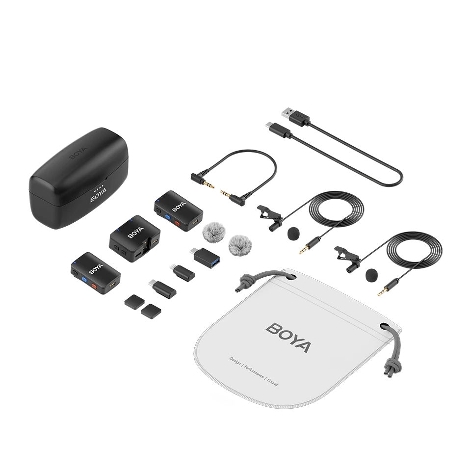 Micrófono Lavalier Inalámbrico Doble Boya BOYAMIC 3-en-1 con Grabadora Integrada y Alcance de 300 Metros 7
