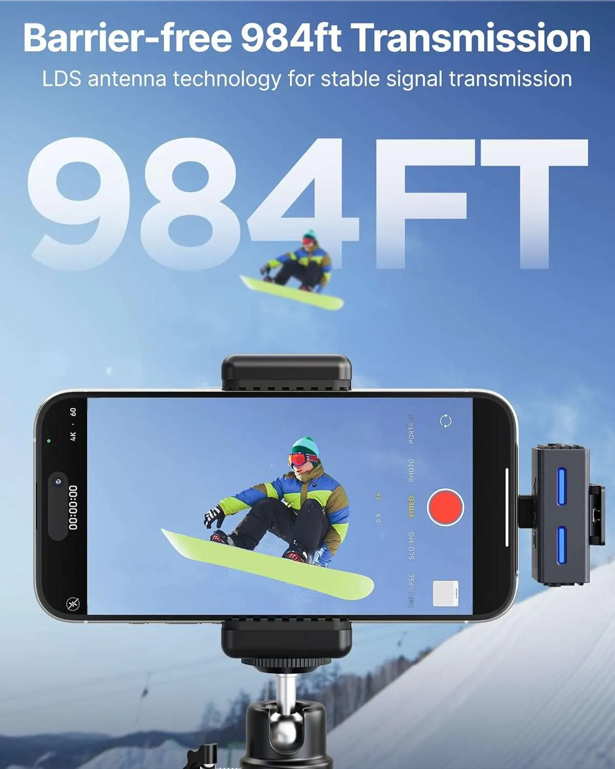 Micrófono Lavalier Inalámbrico Boya BOYALINK 3-04 con IA y Conectores USB-C y Lightning 8