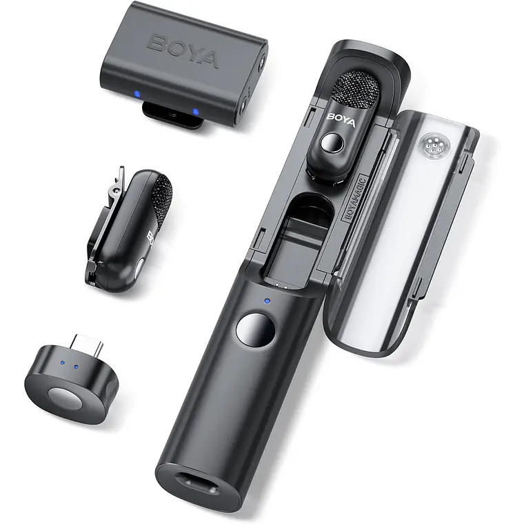 Micrófono Lavalier Inalámbrico Doble Boya Magic 03 con IA 1