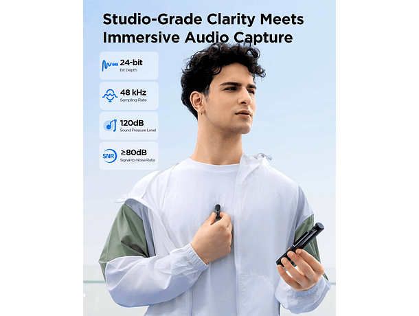 Micrófono Lavalier Inalámbrico Doble Boya Magic 03 con IA