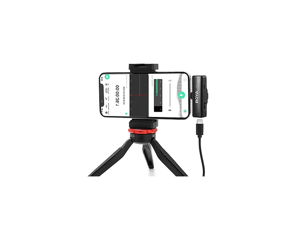 Micrófono Lavalier Inalámbrico Boya BOYALINK A2 con Conectores USB-C y Lightning