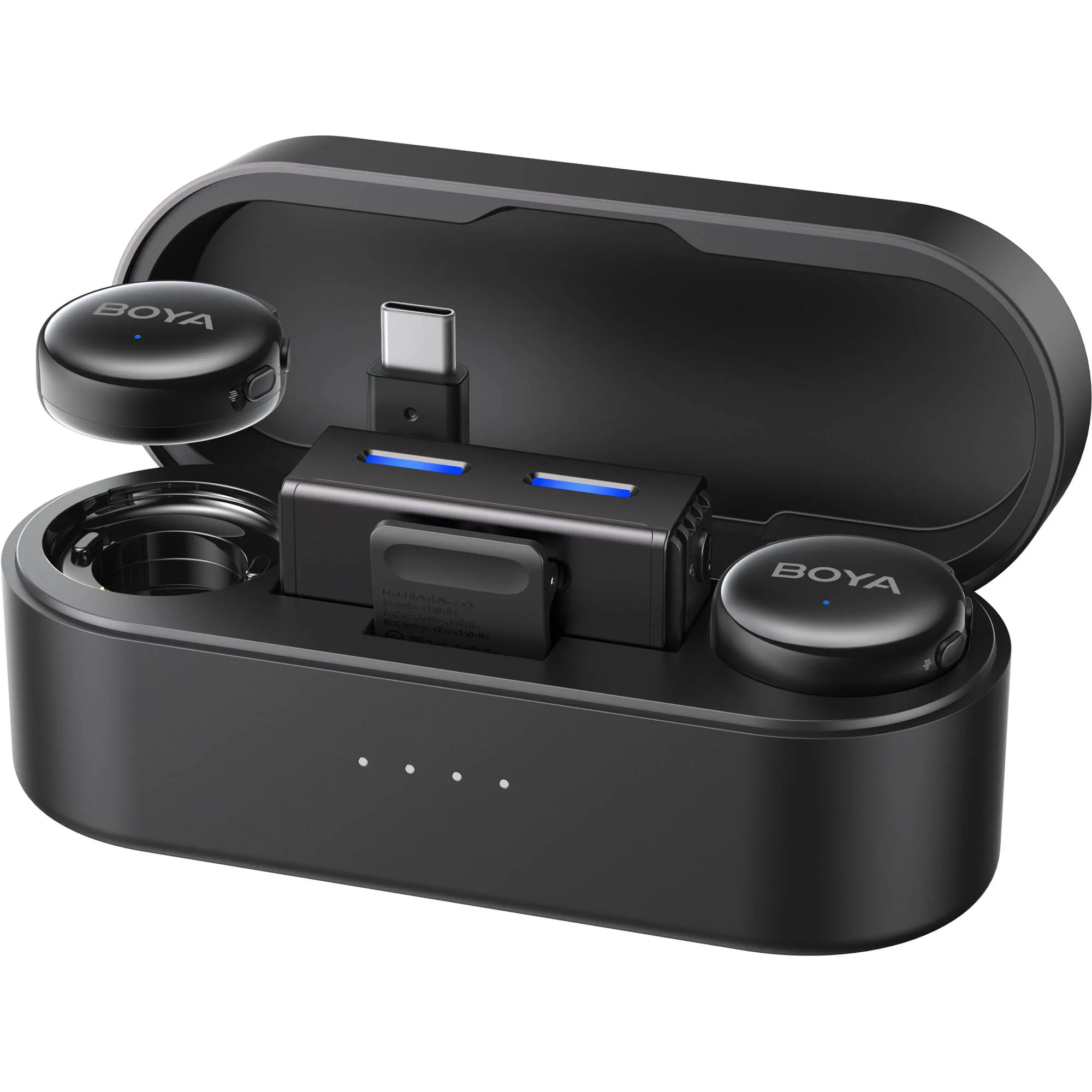 Micrófono Lavalier Inalámbrico Doble Boya BOYALINK 3-02 con IA y Conector USB-C 1