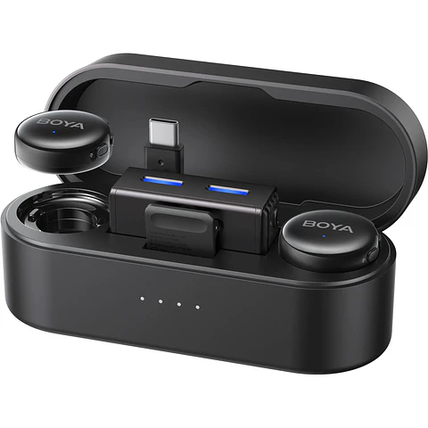 Micrófono Lavalier Inalámbrico Doble Boya BOYALINK 3-02 con IA y Conector USB-C