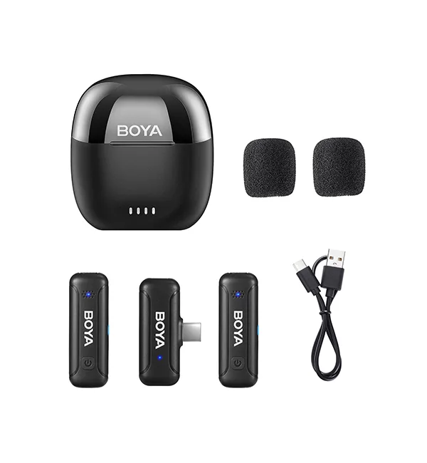 Micrófono Inalámbrico Mini Boya BY-WM3T-U2 de 2,4 GHz con Conector USB-C 6