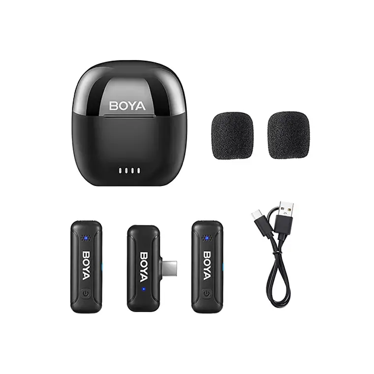Micrófono Inalámbrico Mini Boya BY-WM3T-U2 de 2,4 GHz con Conector USB-C 6