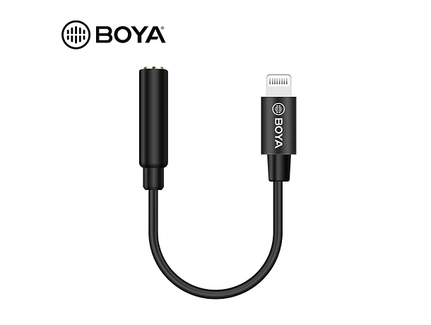 Cable Adaptador Boya BY-K8 TRS Hembra de 3,5 mm a Lightning Macho