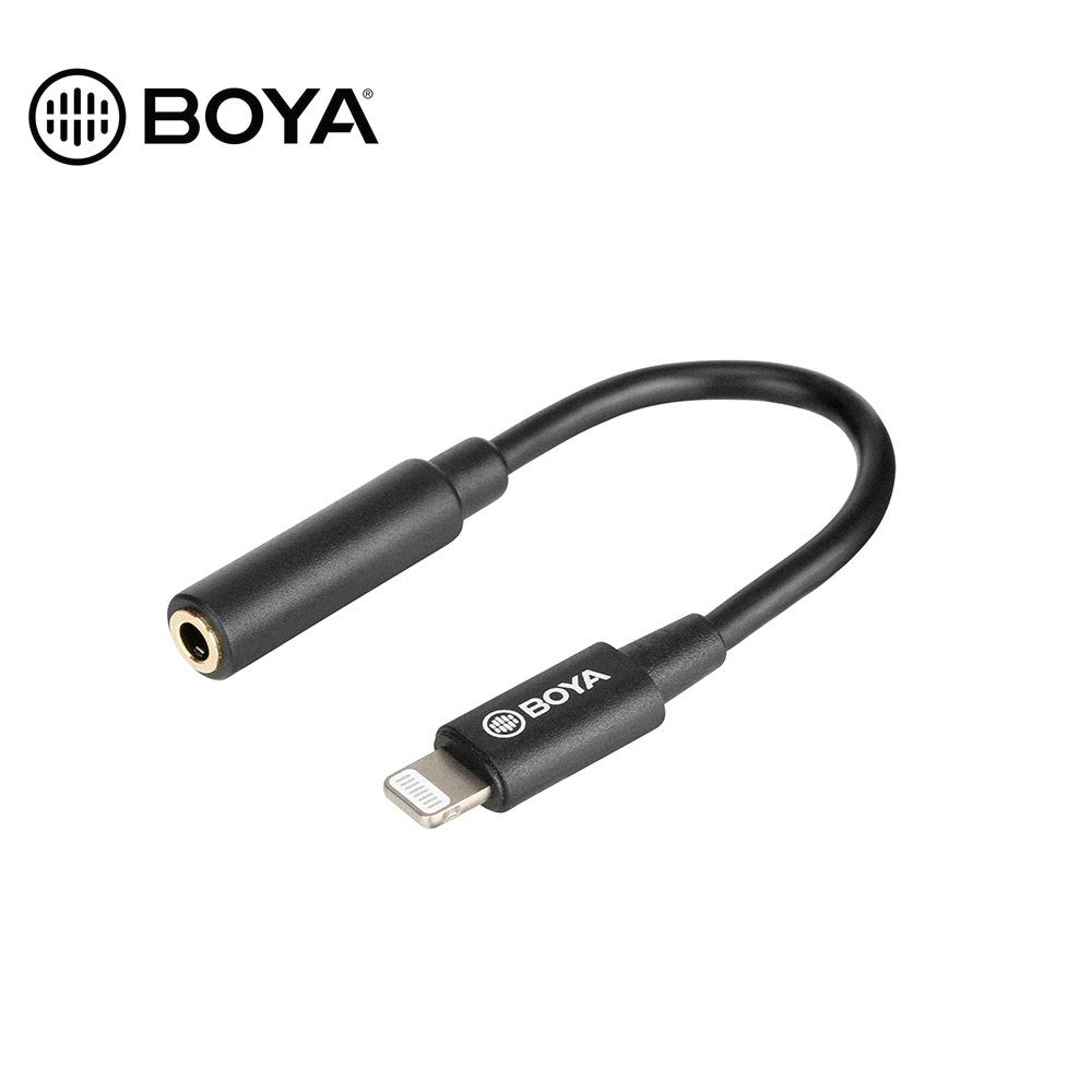Cable Adaptador Boya BY-K8 TRS Hembra de 3,5 mm a Lightning Macho 8