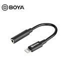 Cable Adaptador Boya BY-K8 TRS Hembra de 3,5 mm a Lightning Macho 8