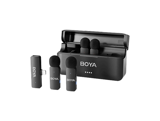 Sistema de Micrófonos Inalámbricos Boya BY-V4D para 4 Personas con Conector Lightning