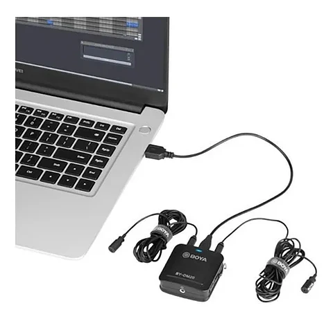 Kit de Micrófonos Boya BY-DM20 para Grabación Doble con Conectores USB, USB-C y Lightning