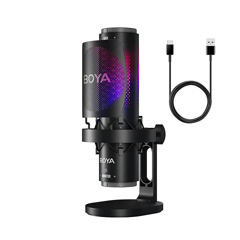 Micrófono USB Condensador Boya K9-MIC con Iluminación RGB