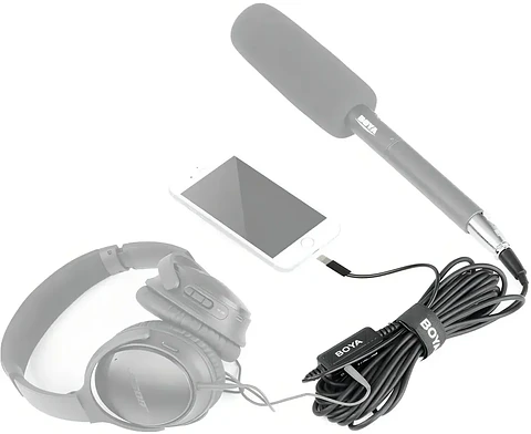 Cable Adaptador Boya BY-BCA7 con Preamplificador de Lightning a XLR Hembra