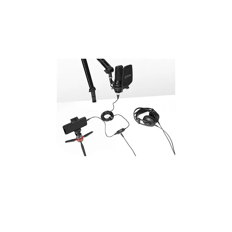 Cable Adaptador Boya BY-BCA7 con Preamplificador de Lightning a XLR Hembra 4