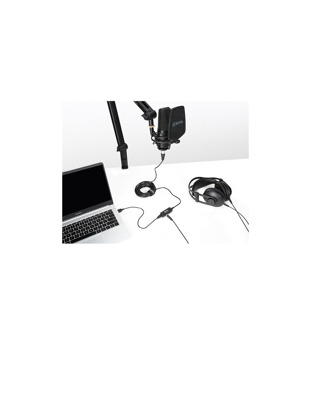 Cable Adaptador Boya BY-BCA7 con Preamplificador de Lightning a XLR Hembra 5