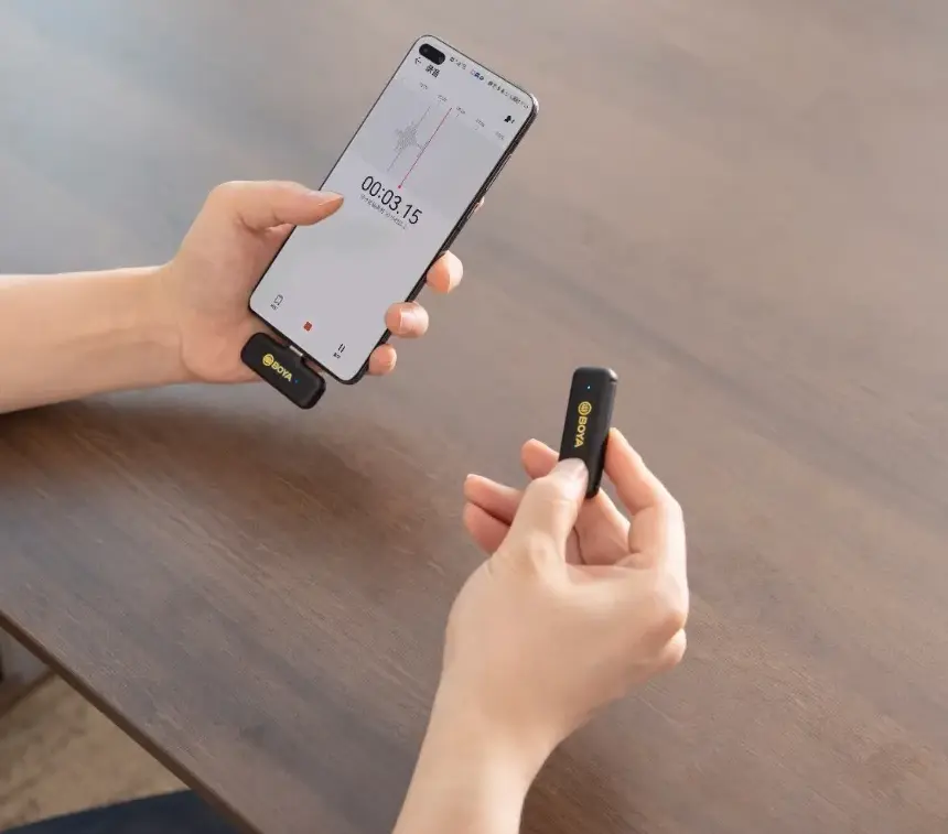 Micrófono Lavalier Inalámbrico Doble Boya BY-WM3T2-U2 con Conector USB-C  2