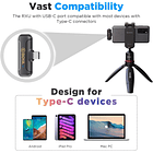 Micrófono Lavalier Inalámbrico Doble Boya BY-WM3T2-U2 con Conector USB-C  5