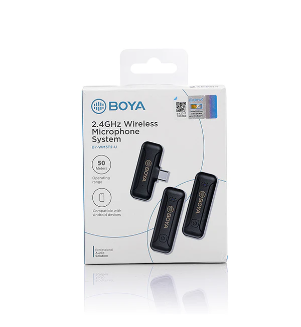 Micrófono Lavalier Inalámbrico Doble Boya BY-WM3T2-U2 con Conector USB-C  8